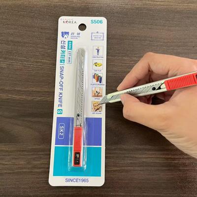 Купить Серебряный стальной корпус ножа и красная задняя часть 9-мм универсальных ножей с выдвижным лезвием и эффективностью Производство в сети